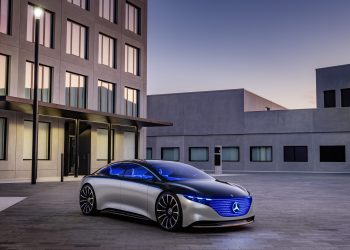 Mercedes-Benz VISION EQS, IAA 2019, der VISION EQS zeigt  einen Ausblick auf ein Konzept eines vollelektrischen Fahrzeugs der Luxusklasse. // Mercedes-Benz VISION EQS, IAA 2019, the VISION EQS provides an outlook on a concept for a fully-electric vehicle in the luxury class.