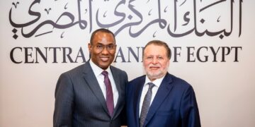 لقاء محافظ البنك المركزي المصري بنائب المدير العام لصندوق النقد الدولي
