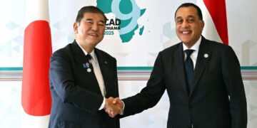 مصطفى مدبولي، رئيس مجلس الوزراء، وشيجيرو إيشيبا، رئيس وزراء اليابان