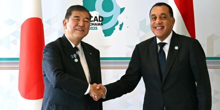 مصطفى مدبولي، رئيس مجلس الوزراء، وشيجيرو إيشيبا، رئيس وزراء اليابان