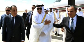 الدكتور مصطفي مدبولي و رئيس وزراء دولة قطر