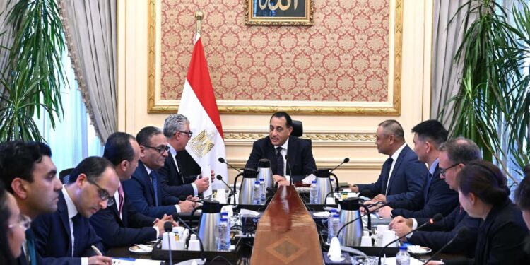 «مدبولي» يلتقي رئيس «إيليت سولار» الصينية