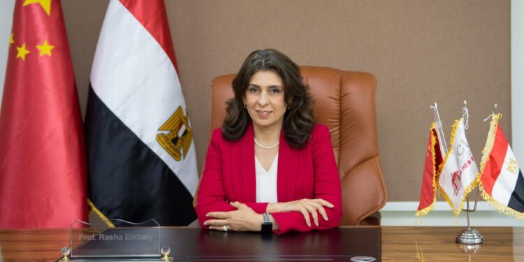 رشا الخولي رئيس الجامعة المصرية الصينية