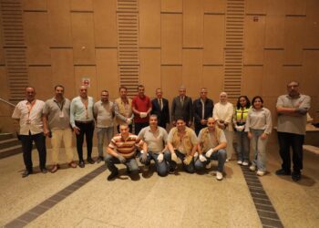 جانب من التجهيزات النهائية قبل افتتاح المتحف المصري الكبير