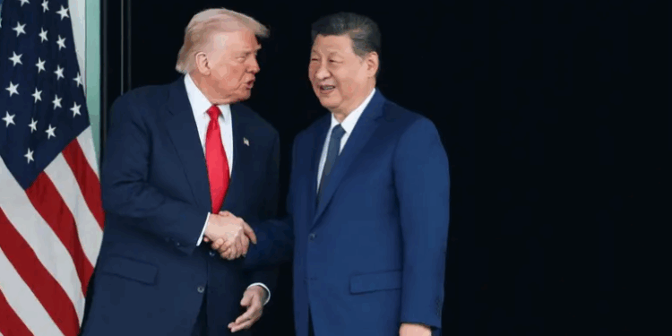 الرئيس الأمريكي مع الرئيس الصيني