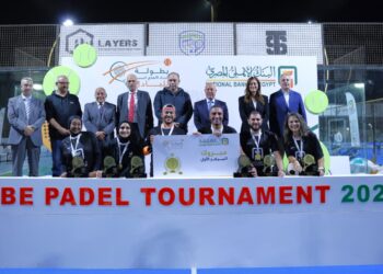 خلال الاحتفال بنهائي بطولة البادل