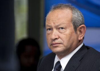 جانب من لقاء جانب نجيب ساويرس