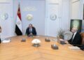 جانب من لقاء الرئيس السيسي ورئيس الوزراء ووزير التربية والتعليم