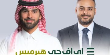 سعود الطاسان الرئيس التنفيذي لشركة EFG Hermes KSA و كريم مليكة الرئيس لشركة إي اف چي هيرميس