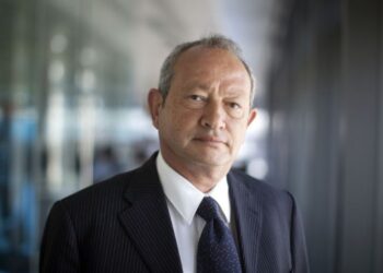 جانب من لقاء جانب نجيب ساويرس