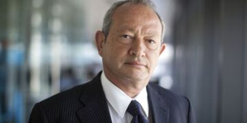 جانب من لقاء جانب نجيب ساويرس