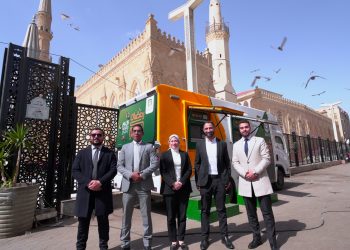 جانب من تواجد البنك الأهلي المصري بشوارع مصر