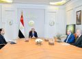 جانب من لقاء الرئيس السيسي برئيس الوزراء ووزير الطيران المدني